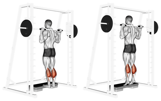 Extension mollets à la Smith machine Extension mollets à la Smith machine — exercice musculation