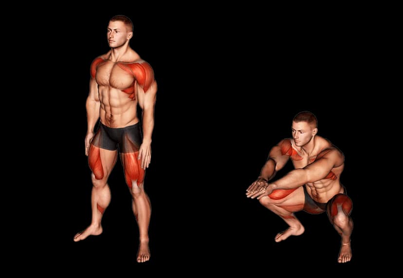 Air squat Air squat — illustration de l'exercice