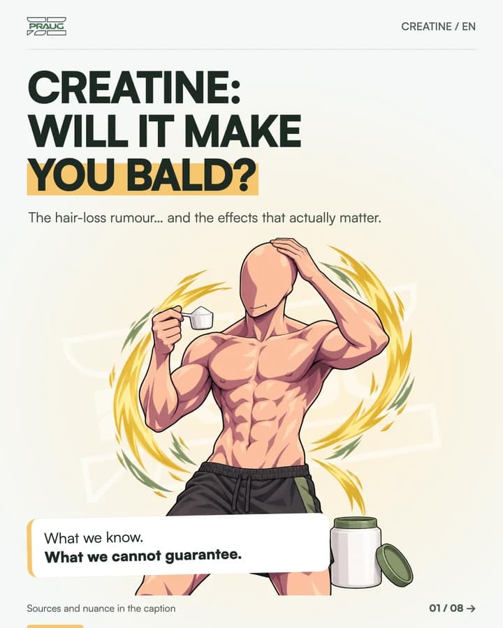 Carousel cover: Creatine and hair loss: what do studies show?