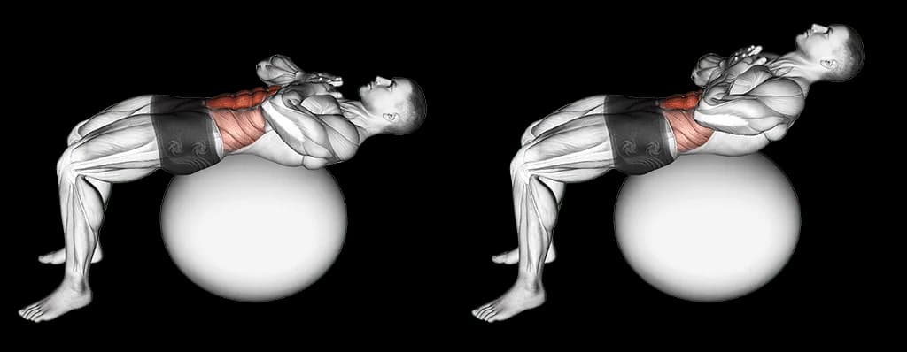 Crunch sur swiss ball