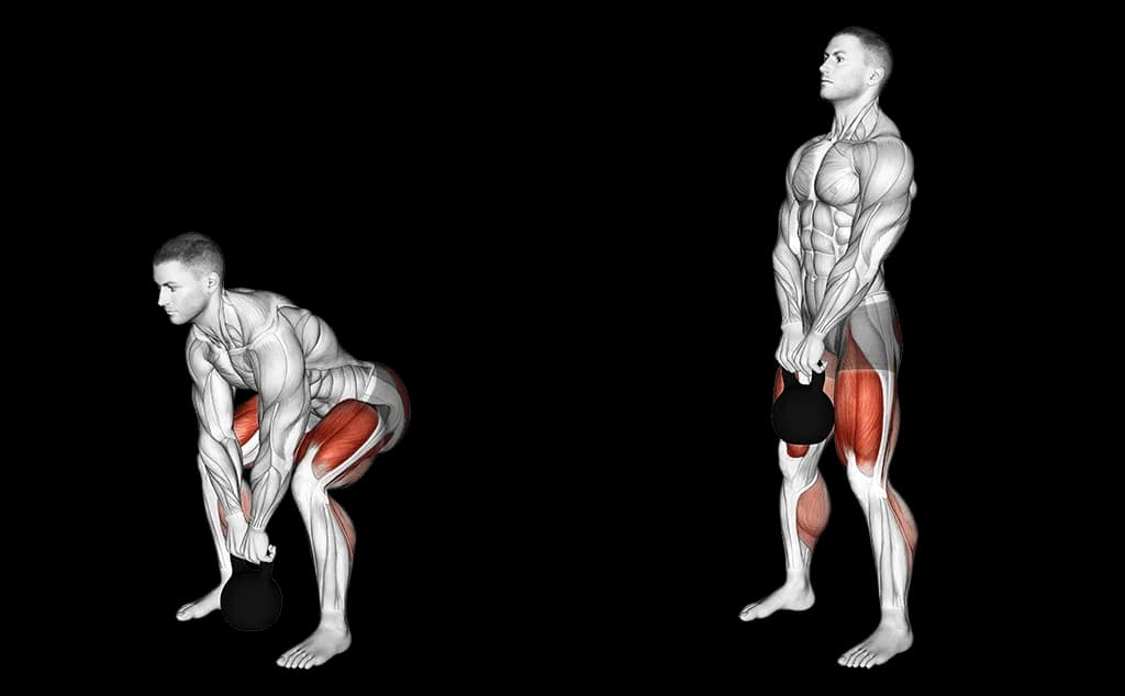 Kettlebell deadlift