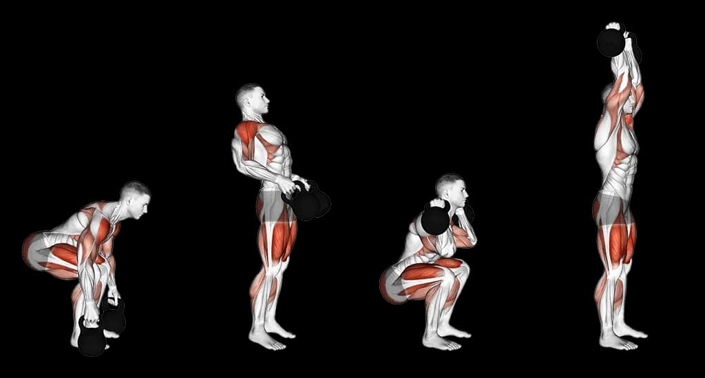 Kettlebell clean and press
