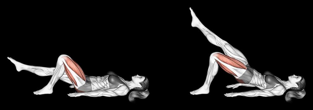 Single leg glute bridge